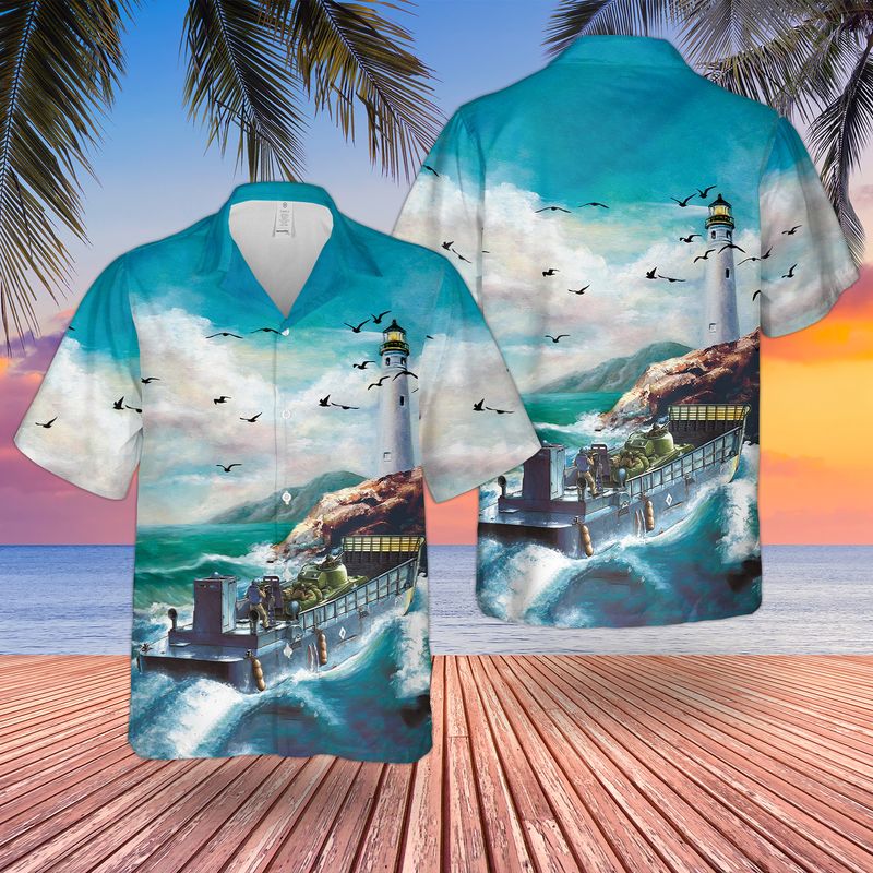 US Navy Vehicle Landing Craft LCM 3 Hawaiian Shirt