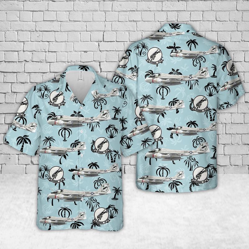 US Navy A-6A Intruder Of VA-35 Black Panthers Hawaiian Shirt