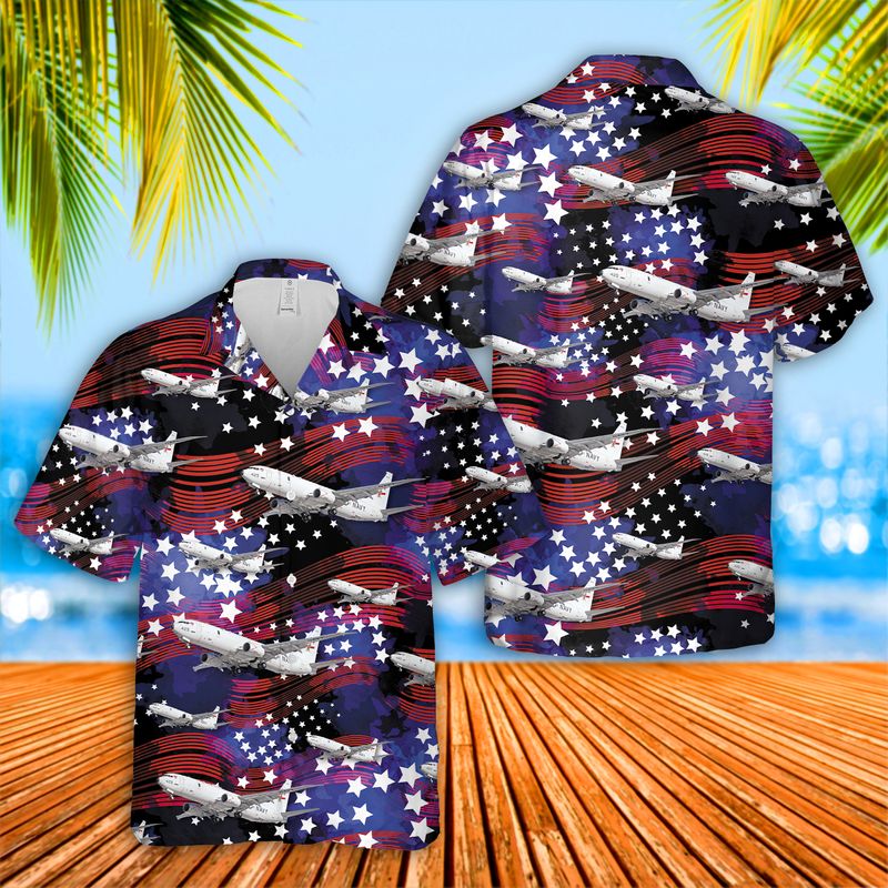US Navy Boeing P-8 Poseidon Hawaiian Shirt
