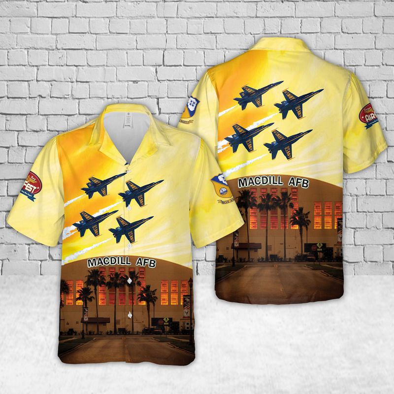 US Navy Blue Angels Tampa Bay AirFest Hawaiian Shirt