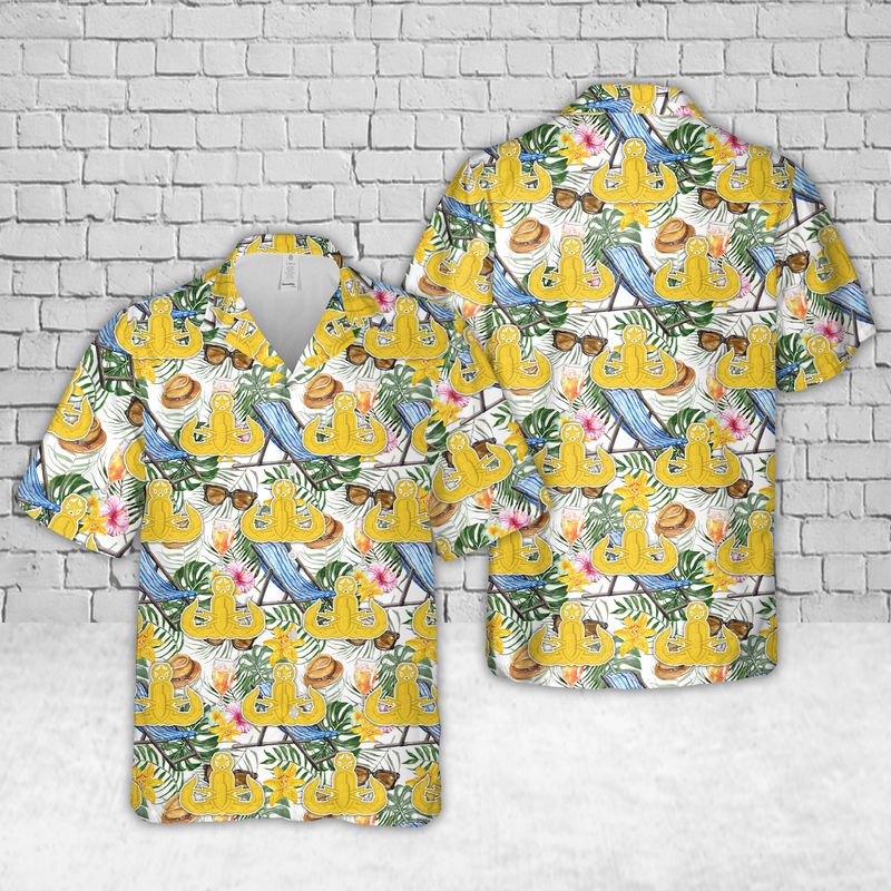 US Navy Explosive Ordnance Disposal (EOD) Officer Insignia Hawaiian Shirt