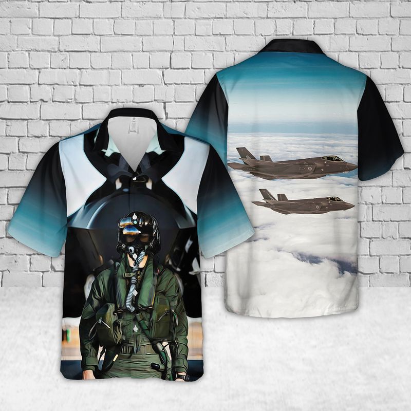 Royal Australian Air Force F-35A Lightning II Aircraft Hawaiian Shirt