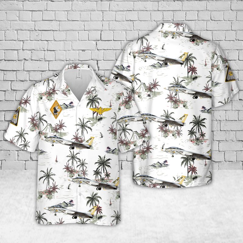 US Navy F-14 Tomcat aircraft of VF-142 the Ghostriders Hawaiian Shirt