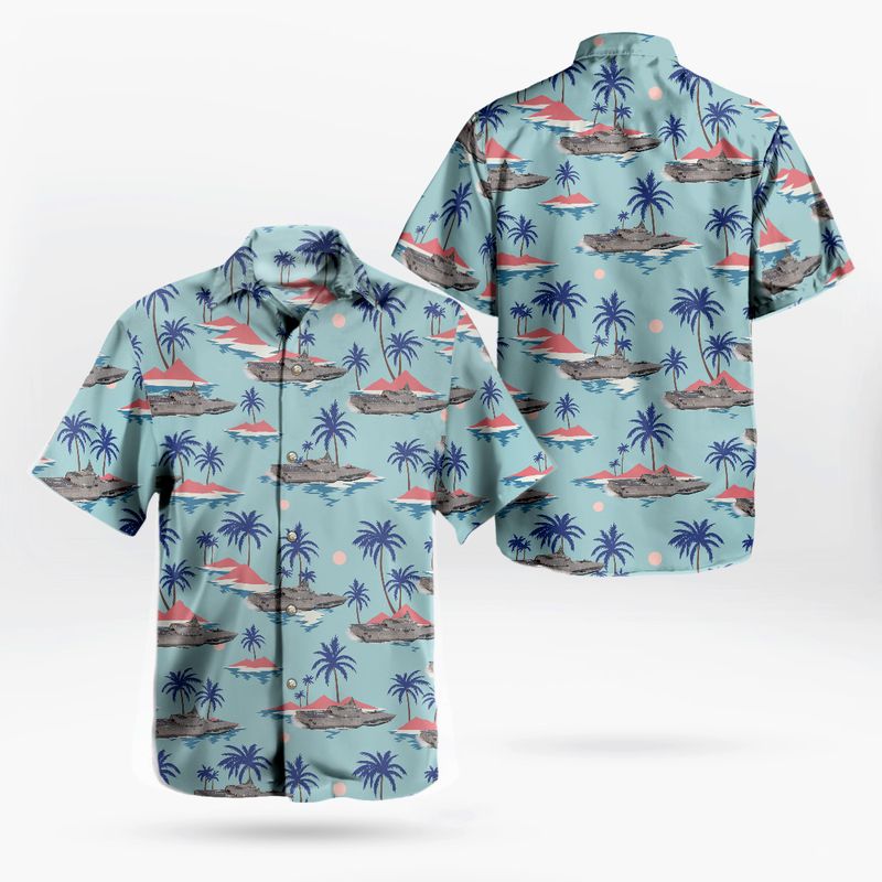 US Navy USS Cincinnati LCS-20 Littoral Combat Ship Hawaiian Shirt