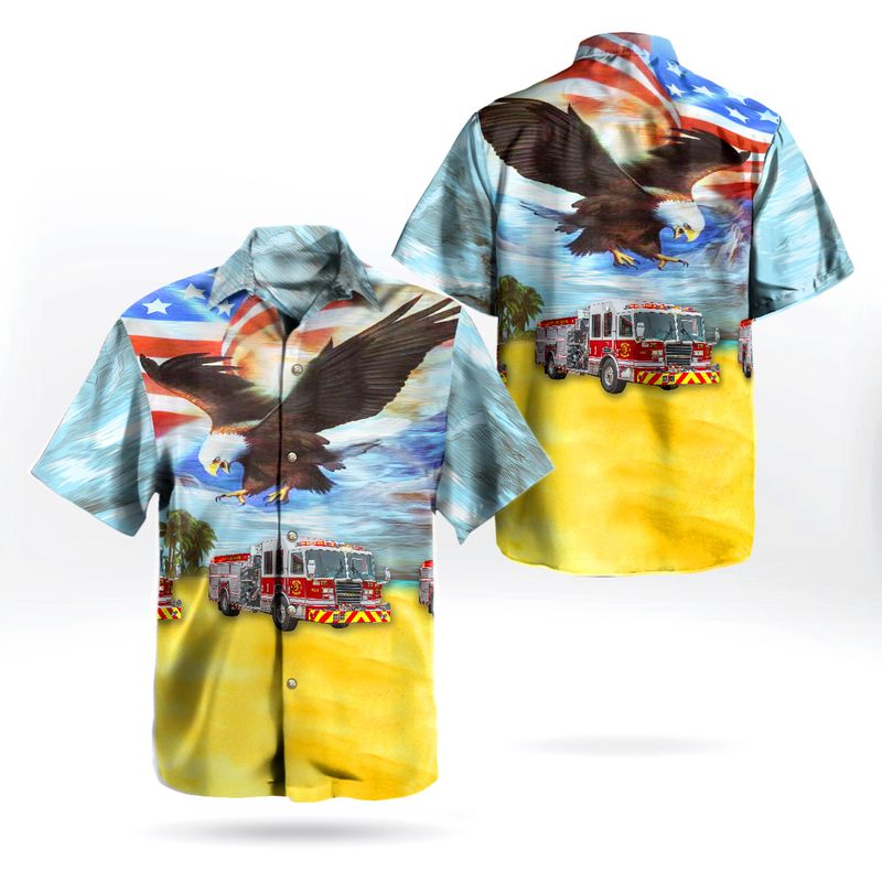 Dothan Fire Department, Alabama Pumper Independence Day Hawaiian Shirt