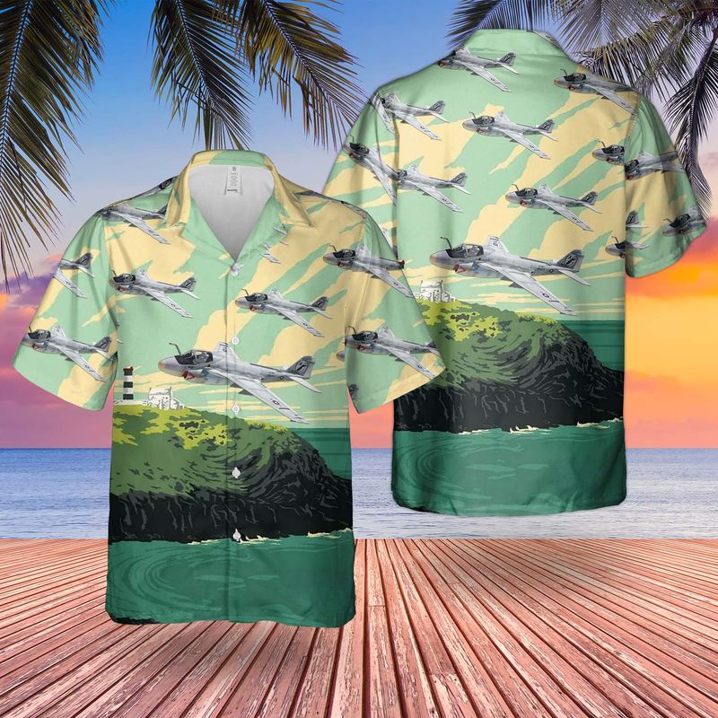 US Navy Grumman A-6E Intruder Hawaiian Shirt
