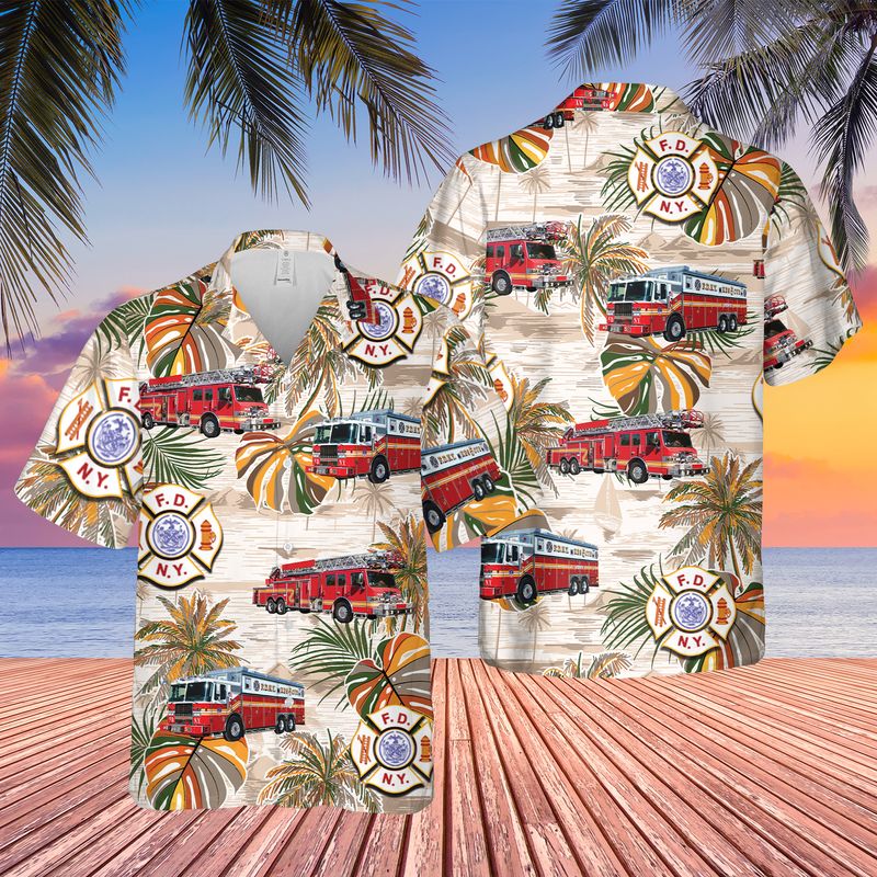 New York City Fire Department Hawaiian Shirt