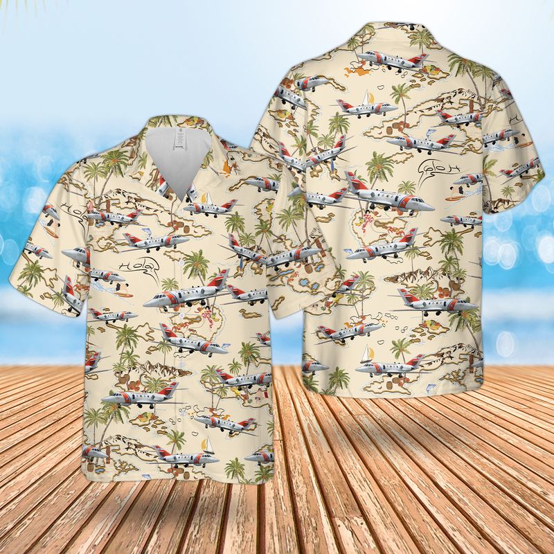 US Coast Guard HH-25 Guardian Helicopter Hawaiian Shirt