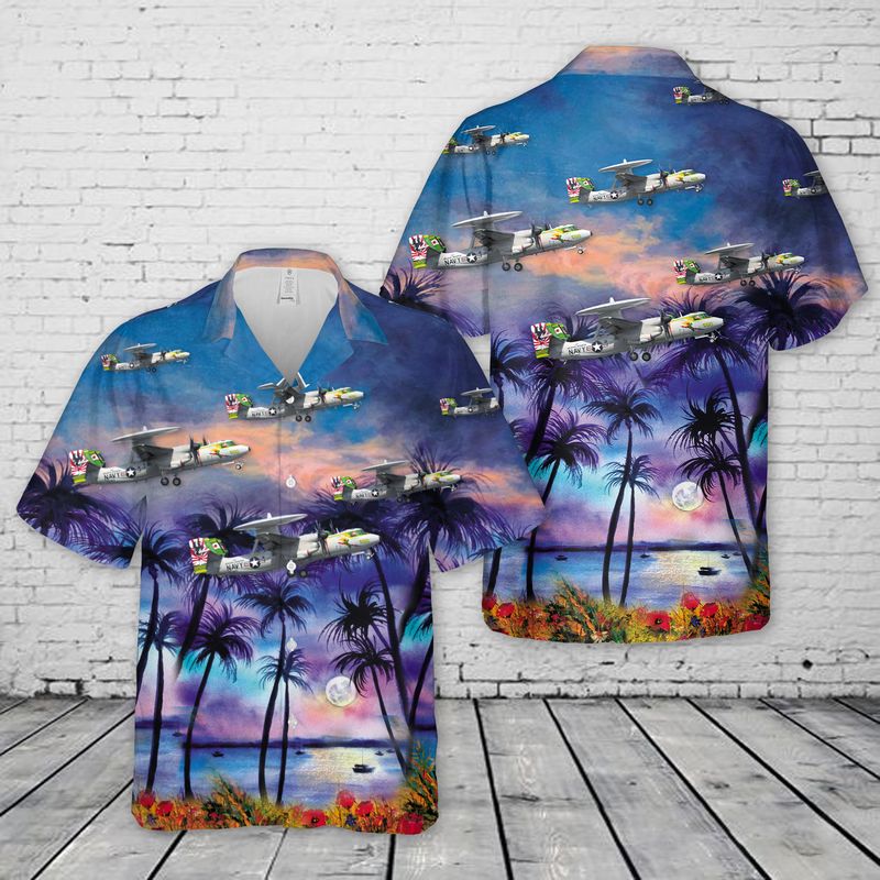 US Navy E-2C Hawkeye VAW-115 Liberty Bells Hawaiian Shirt