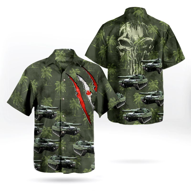 Canadian Army Leopard 2A4 Tank Hawaiian Shirt