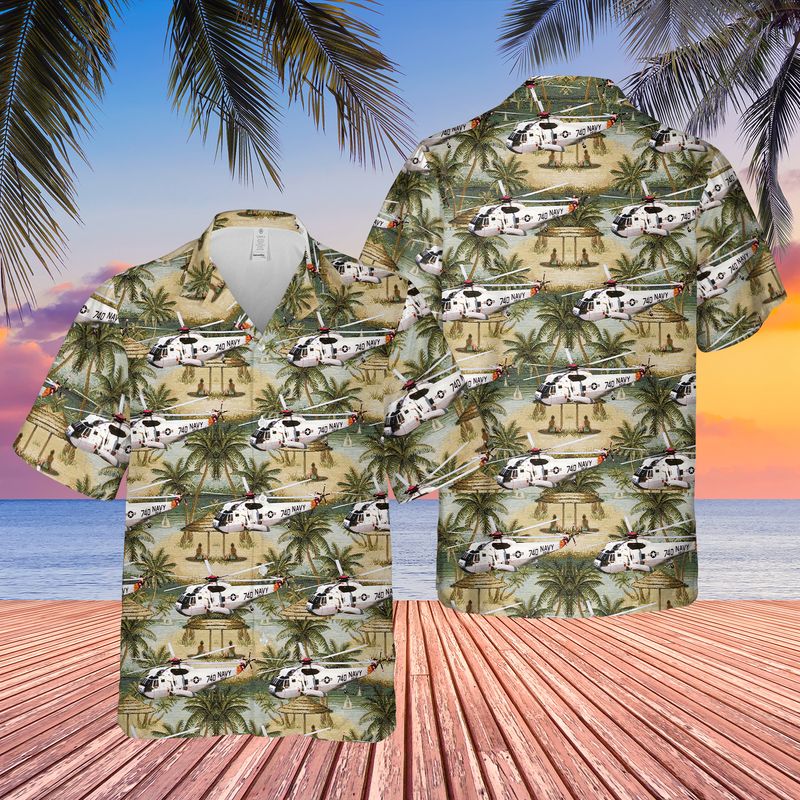 US Navy Sikorsky SH-3 Sea King Hawaiian Shirt