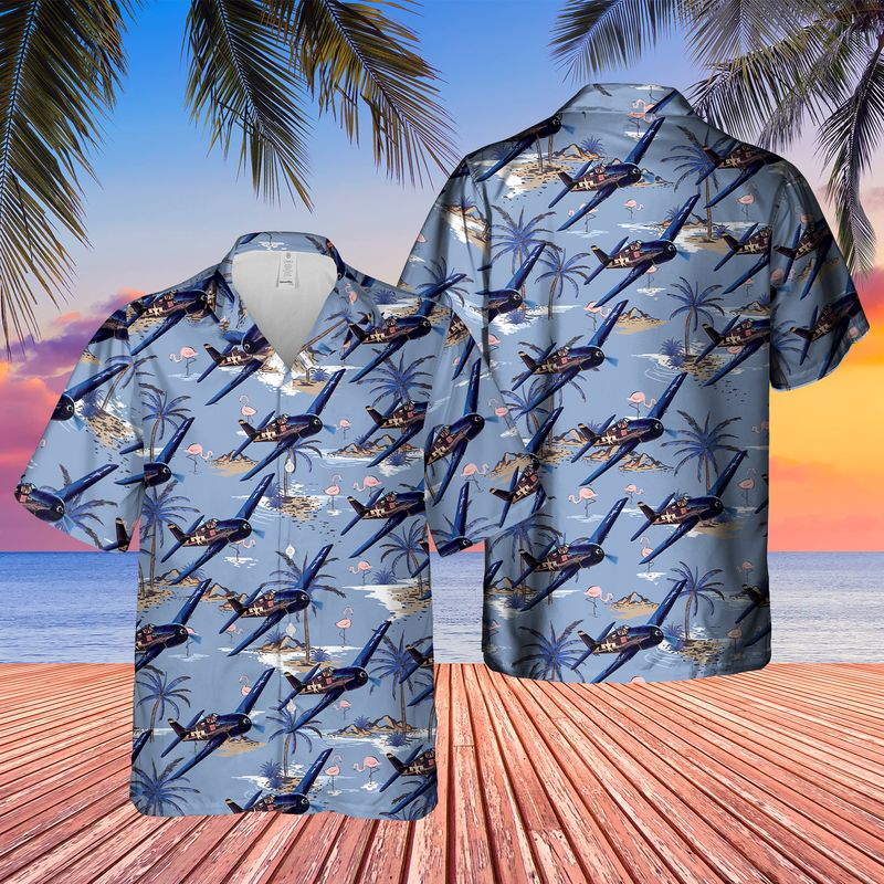 US Navy Grumman F6F Hellcat Hawaiian Shirt