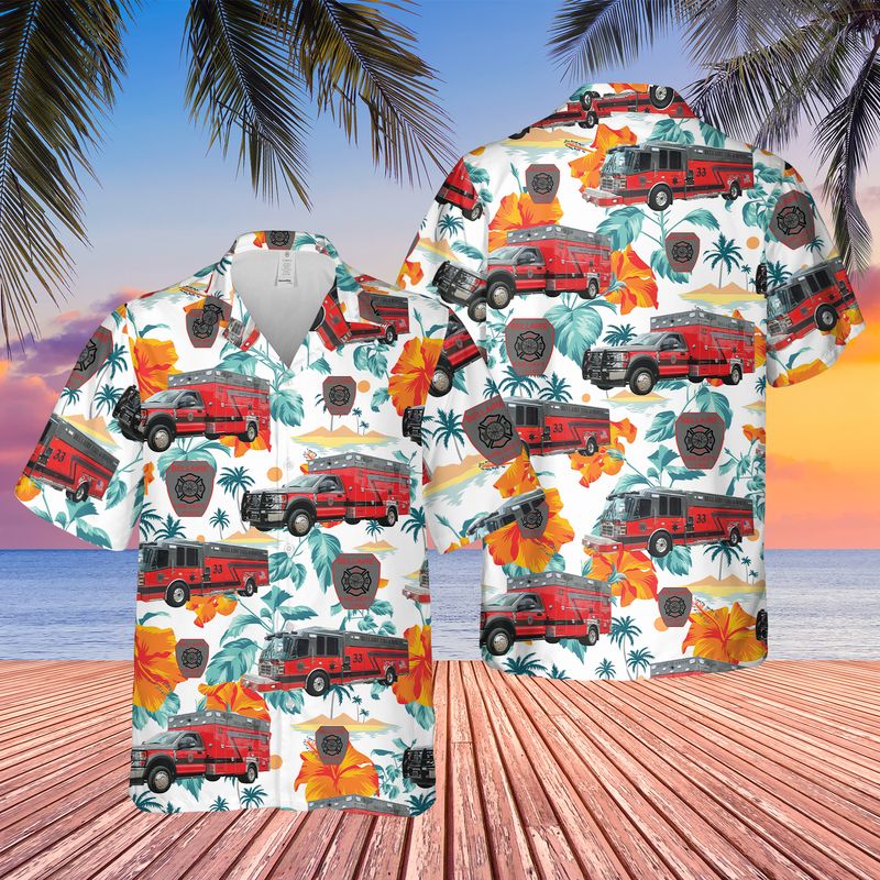 Texas Bellaire Fire Department Hawaiian Shirt