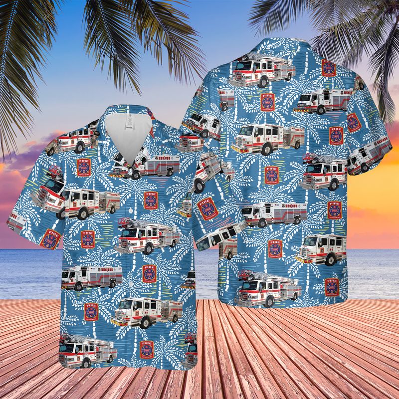 Texas Frisco Fire Department Hawaiian Shirt