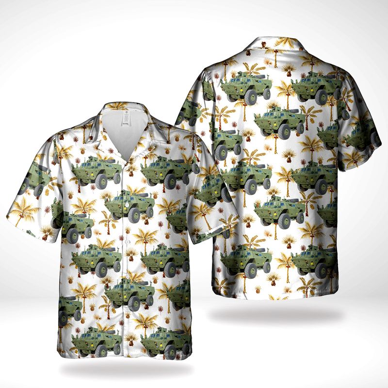 Canadian Army TAPV Tactical Armoured Patrol Vehicle Hawaiian Shirt