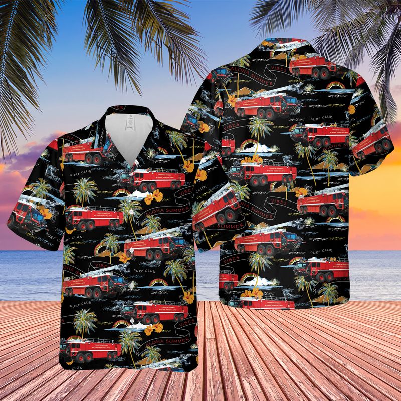 Phoenix Fire Department Aircraft Rescue And Firefighting At Phoenix Sky Harbor International Airport Hawaiian Shirt