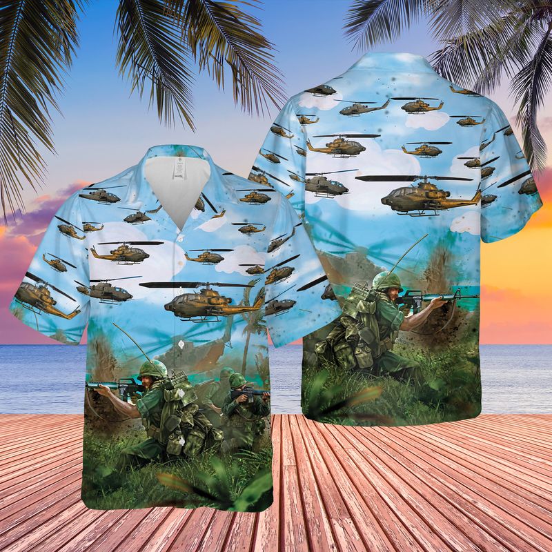 US Army AH-1F Cobra Hawaiian Shirt