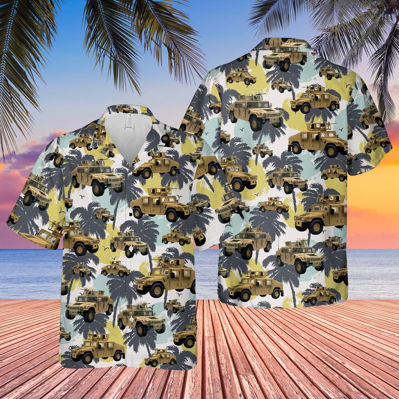 US Army HMMWV Humvee Hawaiian Shirt