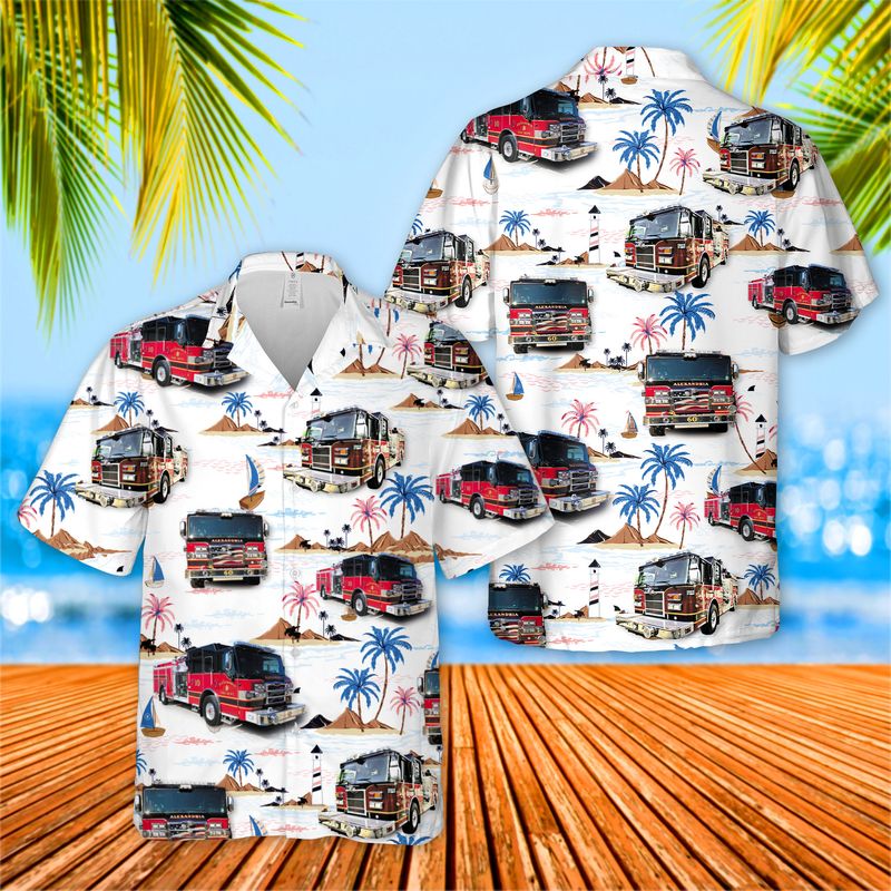 Alexandria Louisiana Fire Department Hawaiian Shirt
