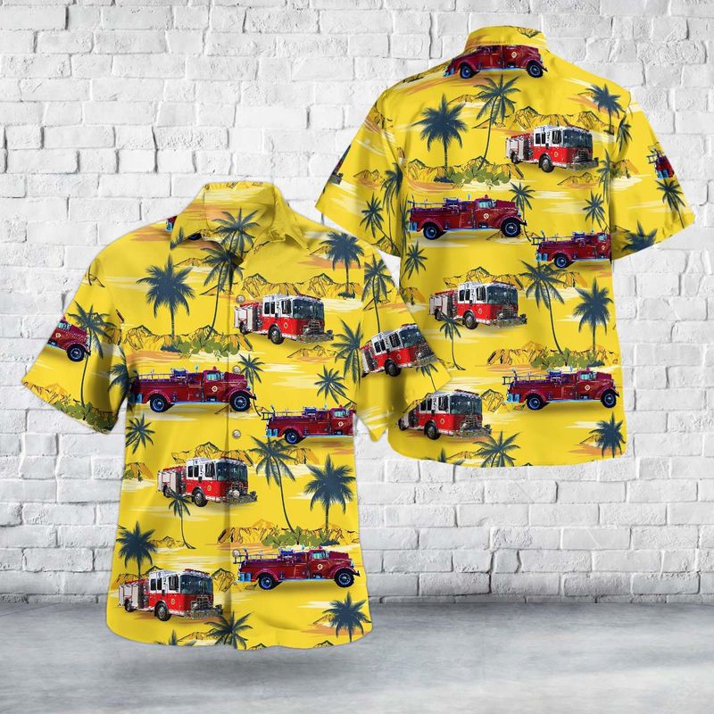 West Haven, CT, West Haven Fire Department (Allingtown) E8 Hawaiian Shirt