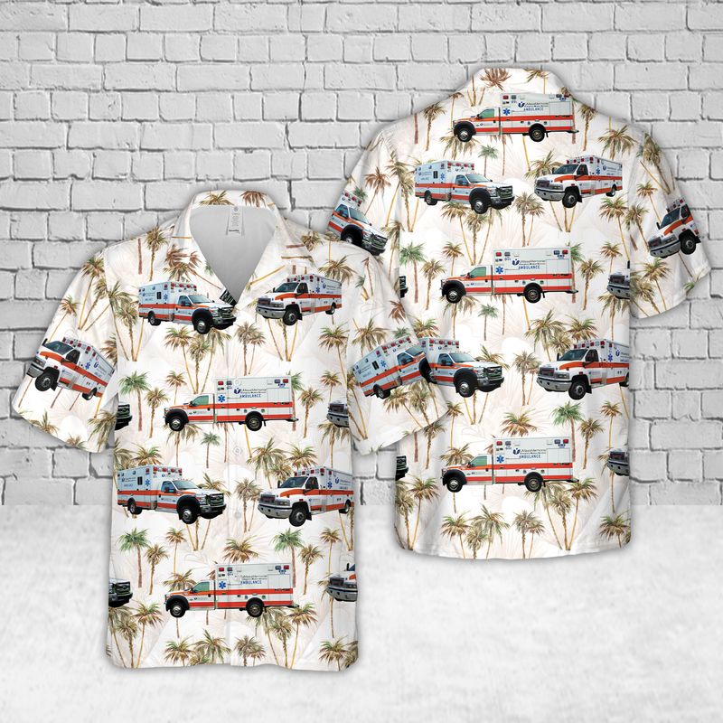Massachusetts UMass Memorial EMS Hawaiian Shirt