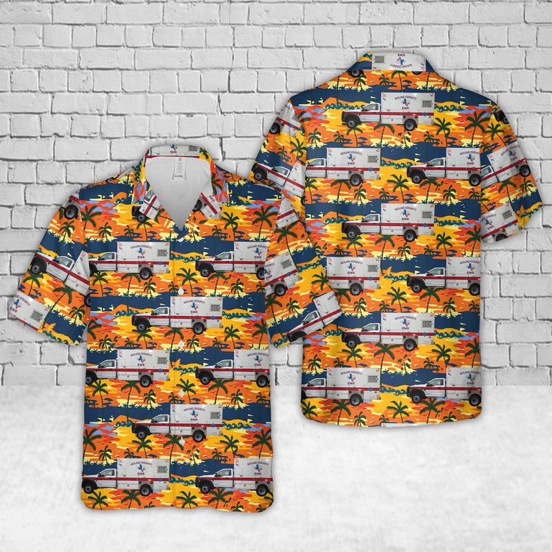 Texas Goliad County EMS Hawaiian Shirt