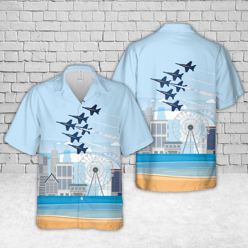 US Navy Blue Angels Hawaiian Shirt