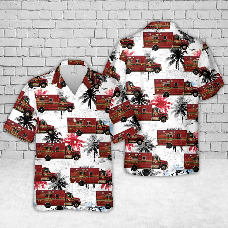 Portage County EMS Hawaiian Shirt
