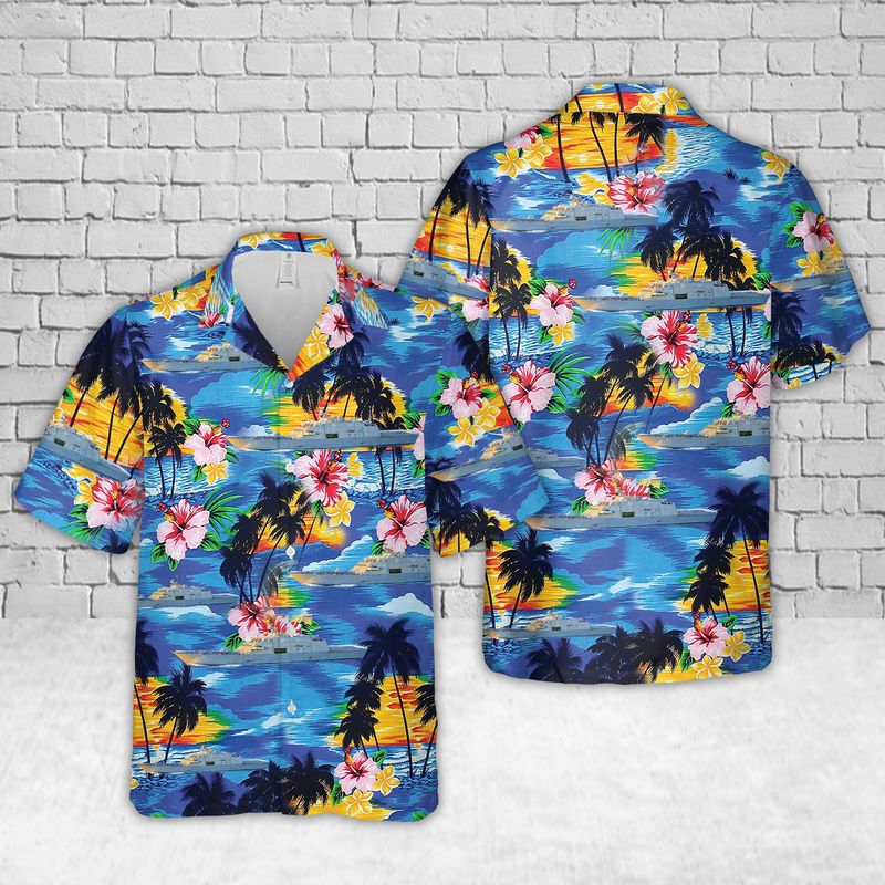US Navy USS Milwaukee (LCS-5) Hawaiian Shirt