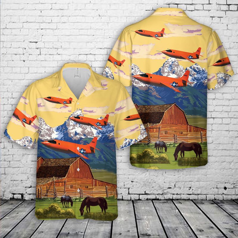 US Air Force Bell X-1 X-1 Glamous Glennis Chuck Yeager Hawaiian Shirt