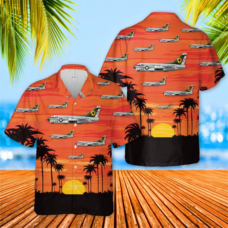 US Navy A7E Corsair II Of VA-25 Hawaiian Shirt