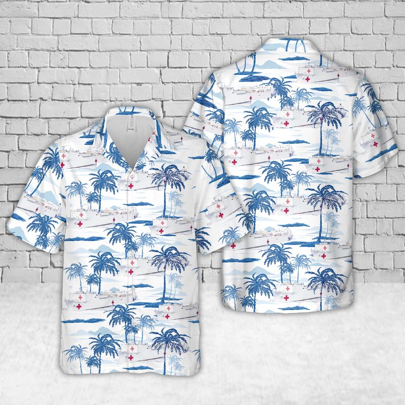 US Navy USNS Mercy (T-AH-19) Hawaiian Shirt