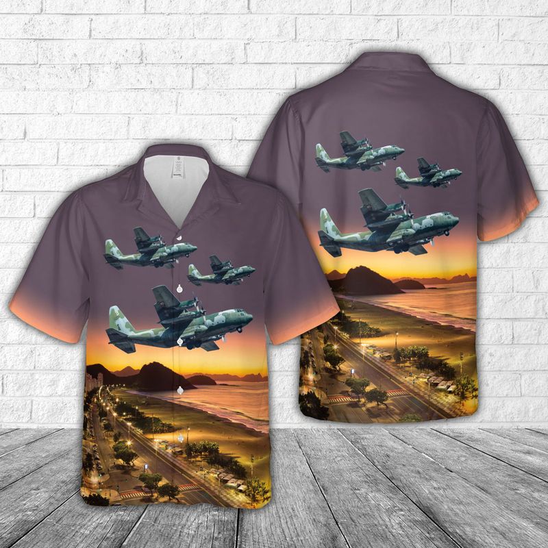 Brazilian Air Force Lockheed C-130H Hercules Hawaiian Shirt