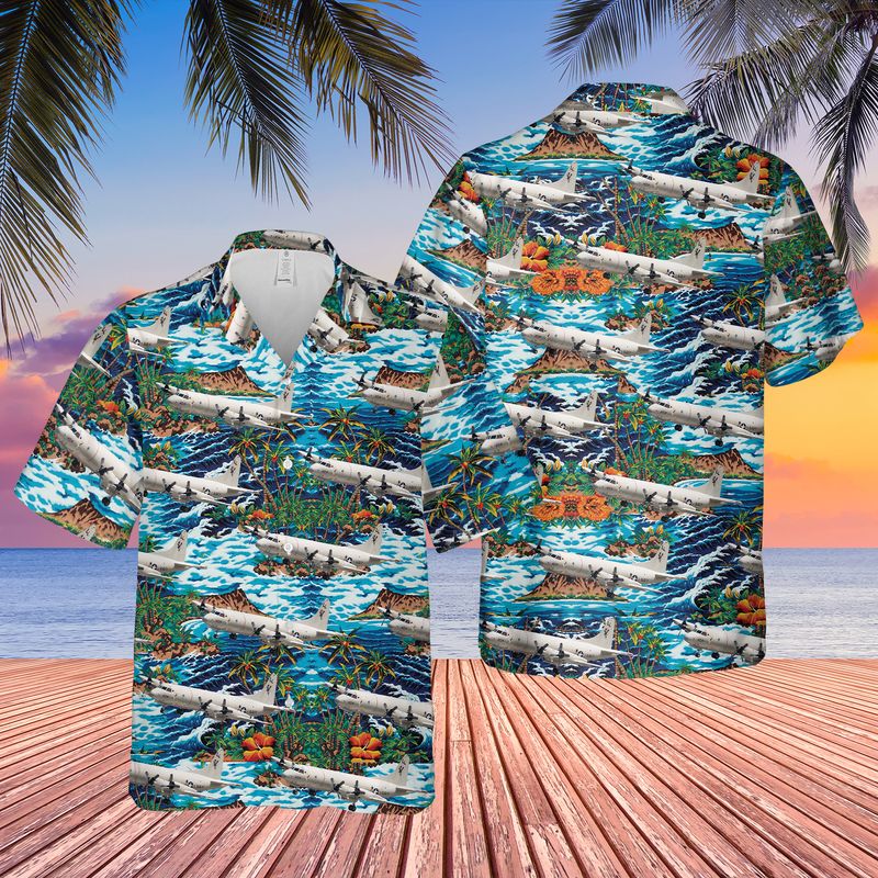 US Navy Lockheed P-3C Orion Hawaiian Shirt
