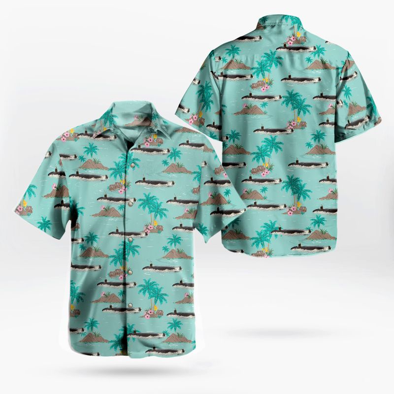 US Navy USS Alexandria SSN-757 Attack Submarine Hawaiian Shirt