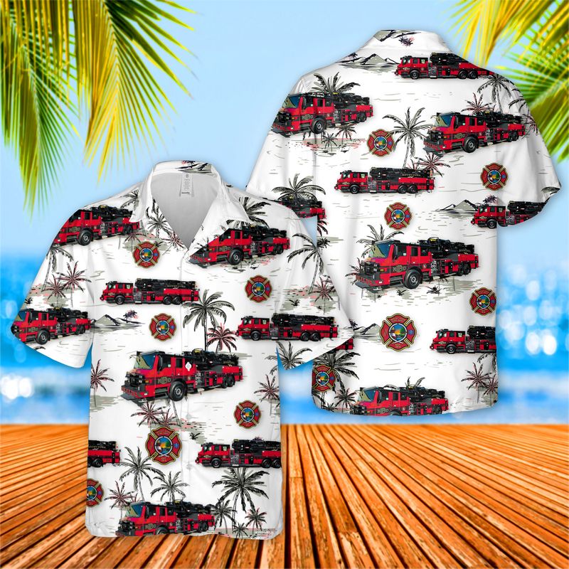 US Mount Dora Fire Department Hawaiian Shirt