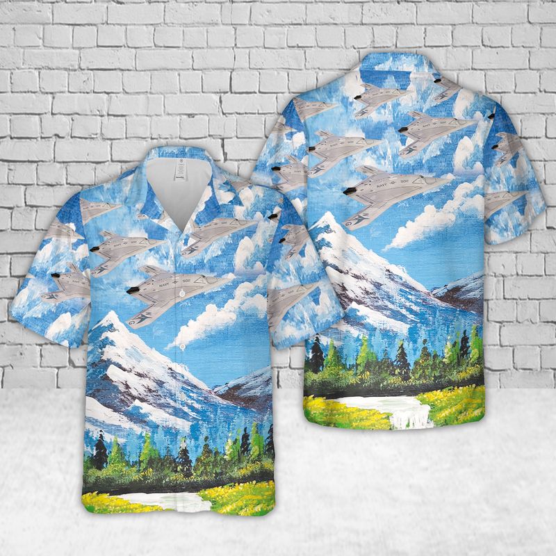 US Navy Northrop Grumman X-47B Hawaiian Shirt
