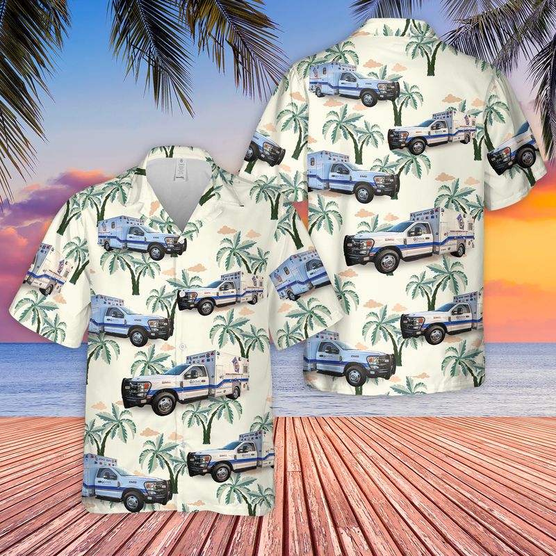 Texas Jackson County Hospital District EMS Hawaiian Shirt