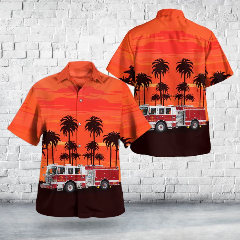 Virginia, Arlington County Fire Department Hawaiian Shirt