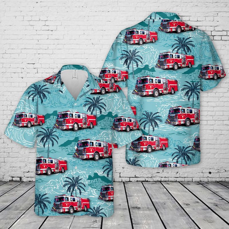 Newport Beach Fire Department Hawaiian Shirt
