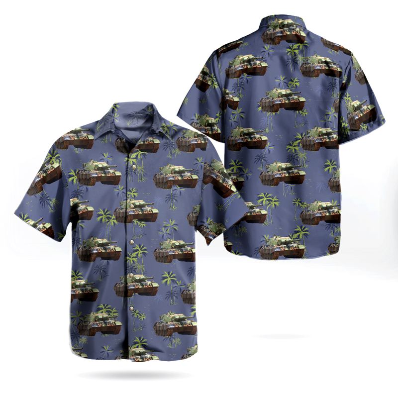 Canadian Army Leopard C2 Hawaiian Shirt