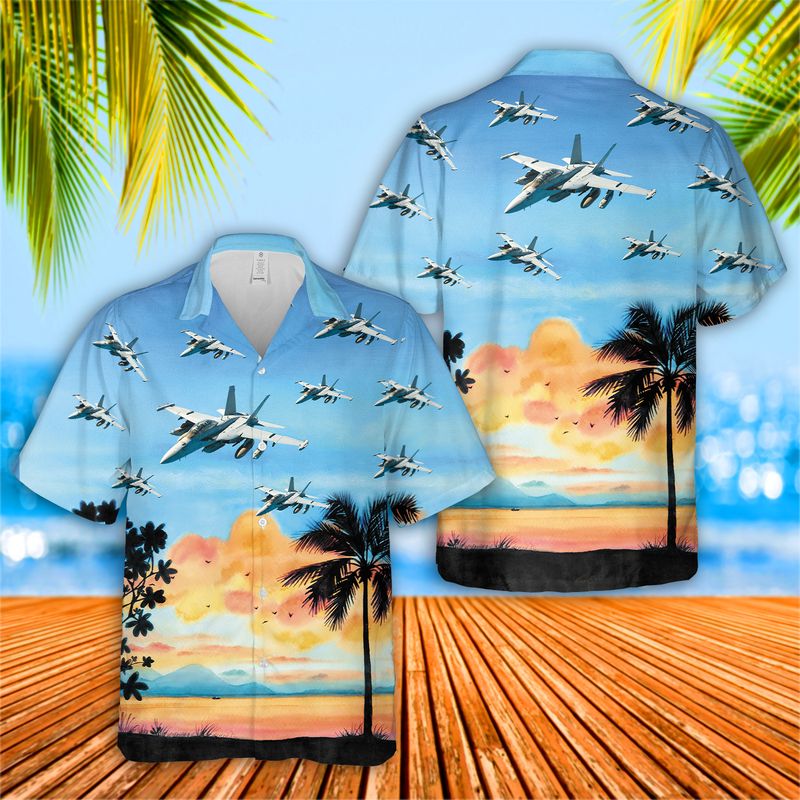 US Navy Boeing EA-18G Growler Hawaiian Shirt