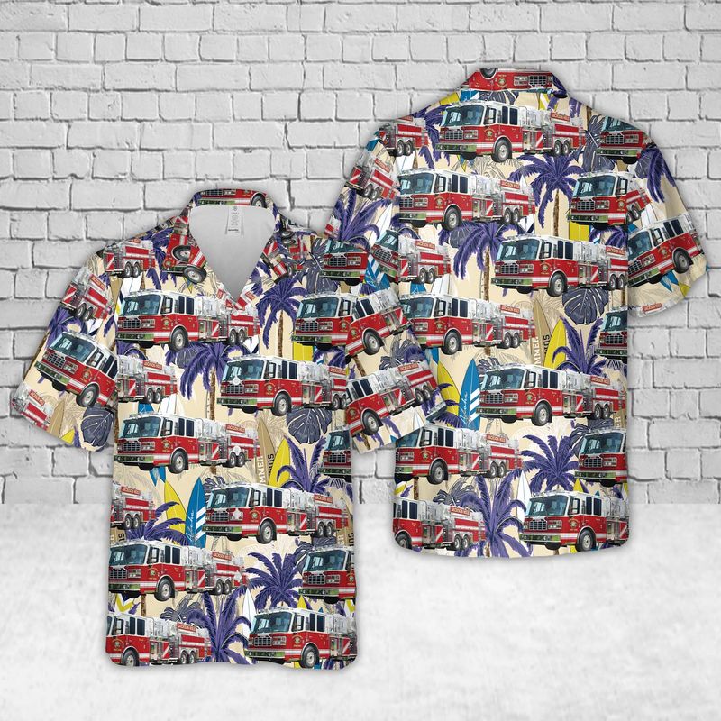 Jackson Hole Fire EMS Department Hawaiian Shirt
