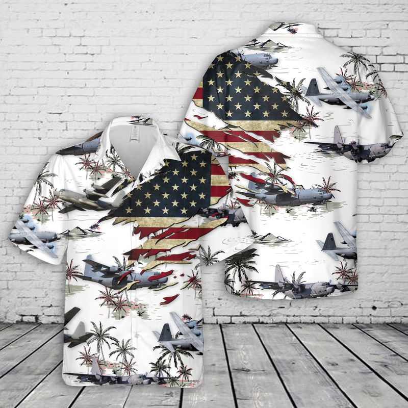 US Air Force Lockheed MC-130 Hawaiian Shirt