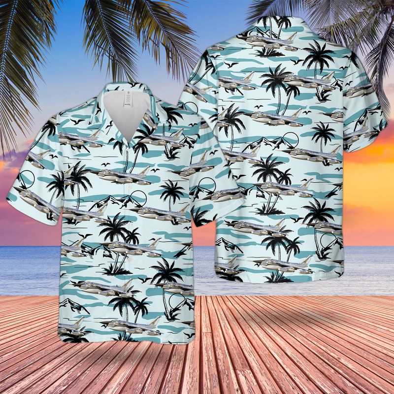 US Air Force B-58A Hustler (AF Serial No. 59-2458) the Cowtown Hustler Hawaiian Shirt
