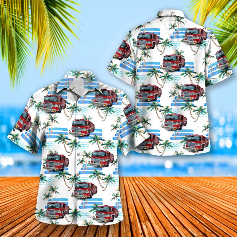 Bangor Maine Fire Department Hawaiian Shirt