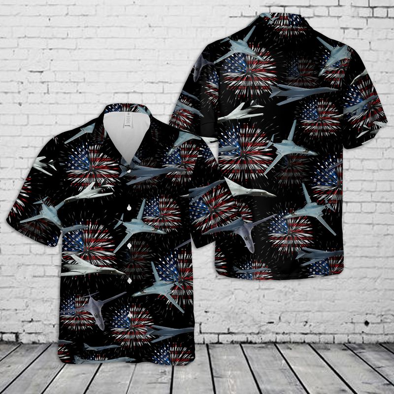 US Air Force Rockwell B-1 Lancer 4th Of July Hawaiian Shirt