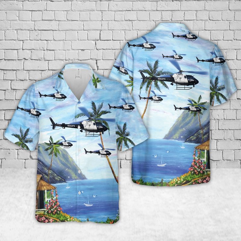 LADP N662PD Helicopter Hawaiian Shirt
