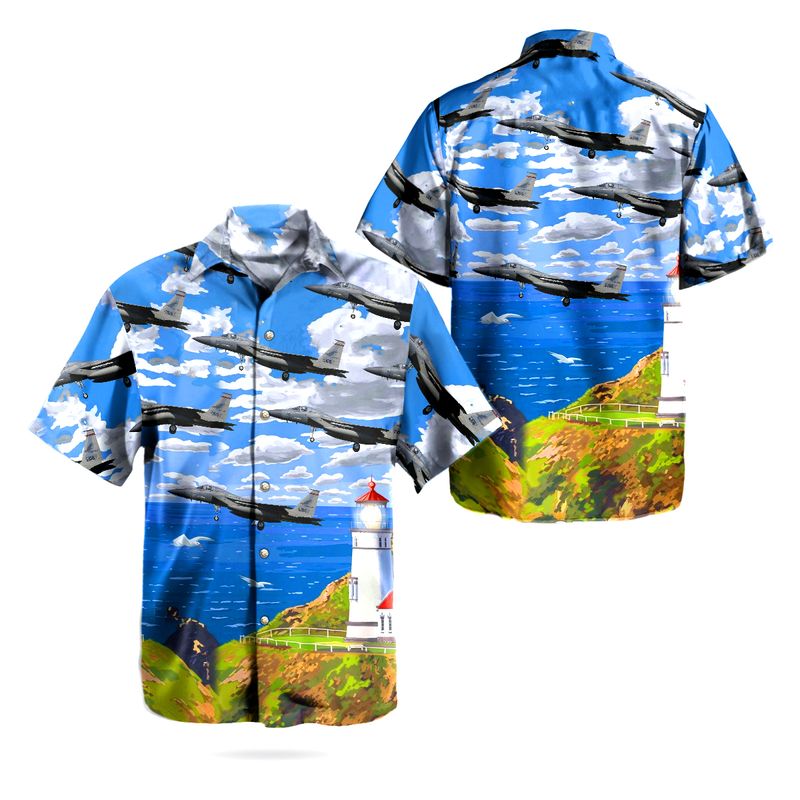 142nd Wing Oregon Air National Guard McDonnell Douglas F-15 Eagle Hawaiian Shirt