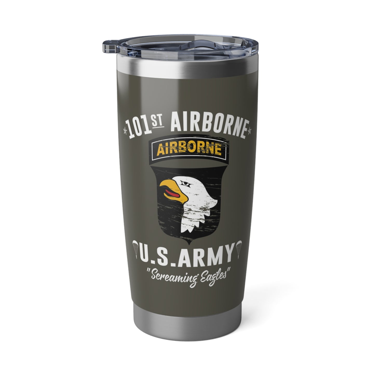 Vagabond 20oz Travel Tumbler, Adventure Drinkware, Military Inspired Mug, Gift for Veterans, Outdoor Enthusiasts, Personalize Your Journey